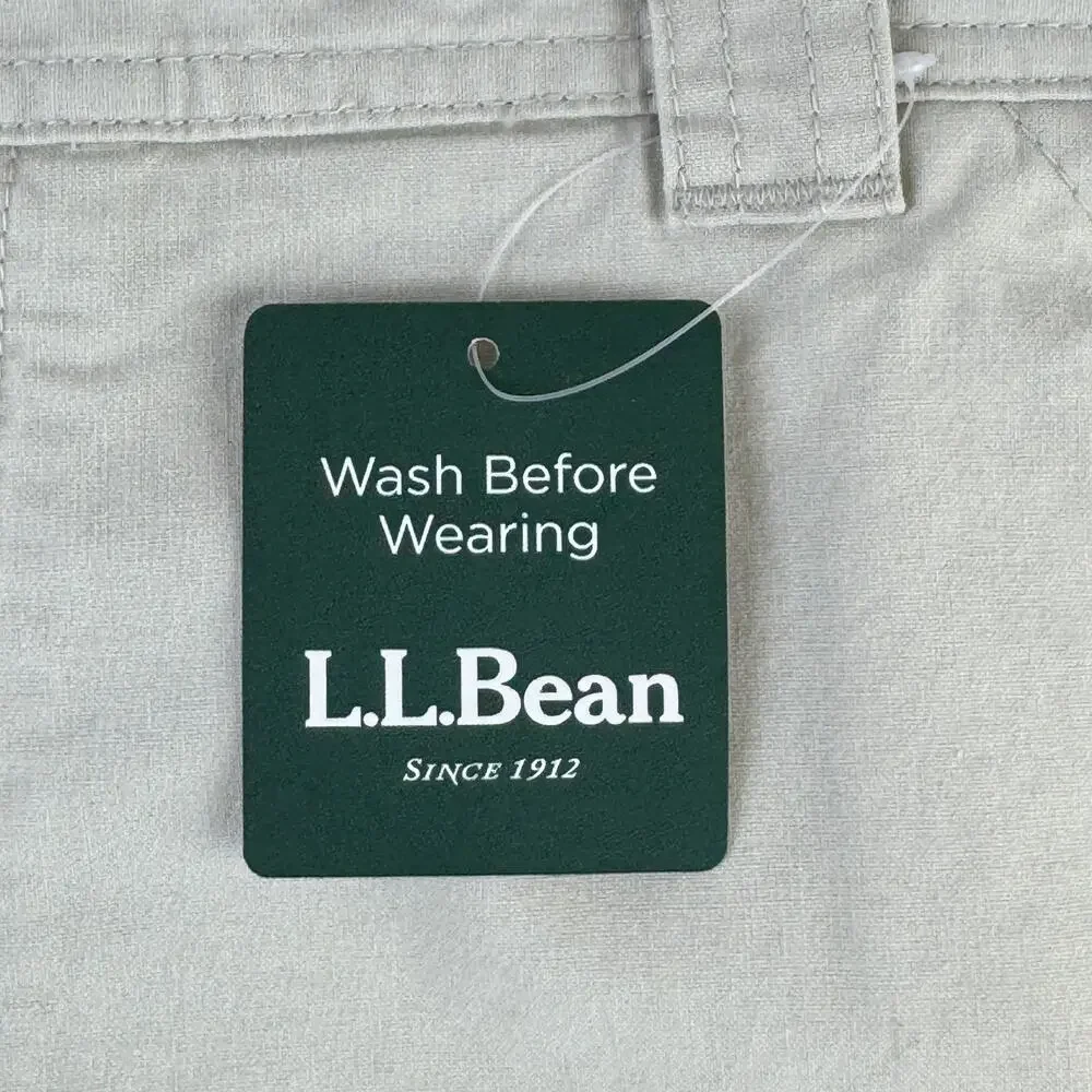 NWT L.L. Bean Stone Tropic-Weight Cargo Shorts Comfort Waist 6" Inseam Size 38 - Picture 9 of 14